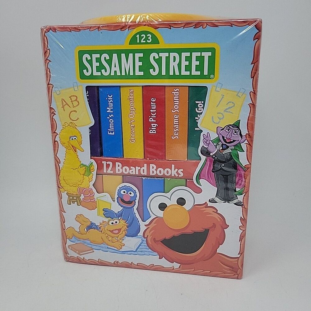 Sesame Street Mini Board Books Lot Of 12 Zoe, Elmo, Bert & Ernie, Cookie Monster